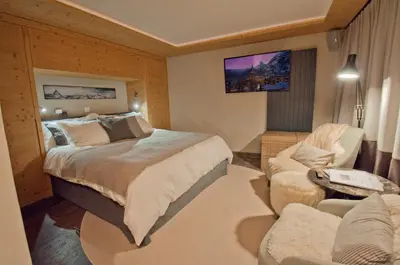 Ein Bett oder Betten in einem Zimmer der Unterkunft Twin Peak apartment at Nevada prime