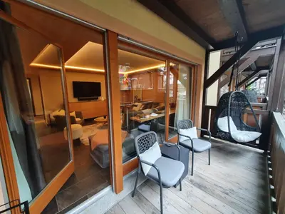 Ein Sitzbereich in der Unterkunft Twin Peak apartment at Nevada prime