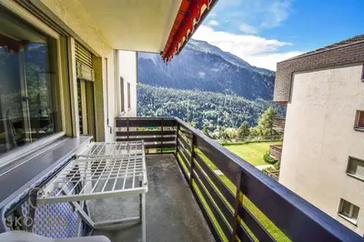 Ein allgemeiner Bergblick oder ein Berglick von der Ferienwohnung aus