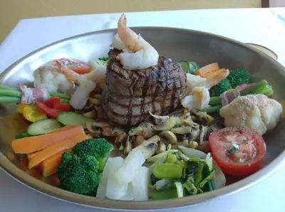 Essen im Hotel oder in der Nähe