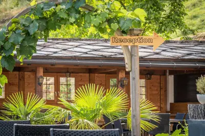 Ein Garten an der Unterkunft VISPERBLICK 24-7 Parkplatz und Frühstück inkl