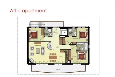 Grundriss der Unterkunft Apartment Bärgrose - GRIWA RENT AG