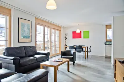 Ein Sitzbereich in der Unterkunft Apartment Alpha - GRIWA RENT AG