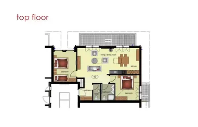 Grundriss der Unterkunft Apartment Stotzhalten DG - GRIWA RENT AG