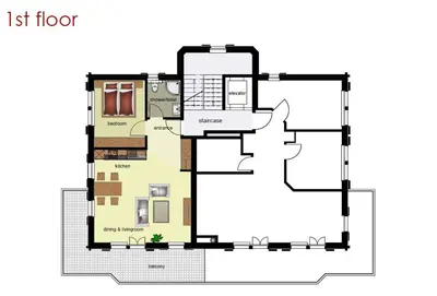 Grundriss der Unterkunft Apartment St. Louis 2.5 - GriwaRent AG