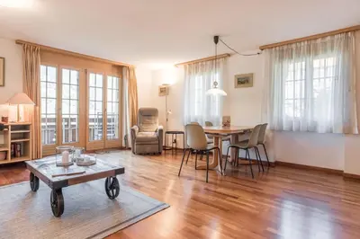 Ein Sitzbereich in der Unterkunft Apartment St. Louis 2.5 - GriwaRent AG