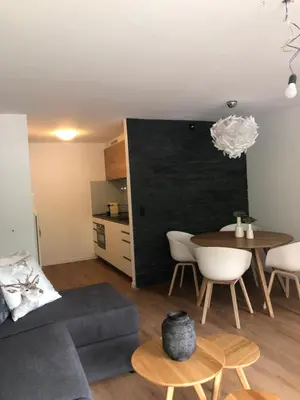Küche/Küchenzeile in der Unterkunft Wohnung Haus St. Martin