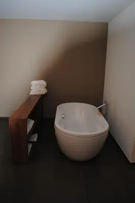 Ein Badezimmer in der Unterkunft Hotel Du Soleil