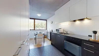 Küche/Küchenzeile in der Unterkunft Bright and luminous 2-bedroom-flat in downtown