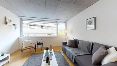 Ein Sitzbereich in der Unterkunft Bright and luminous 2-bedroom-flat in downtown