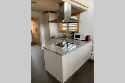 Küche/Küchenzeile in der Unterkunft Région de GSTAAD, charmant chalet duplex de 80m2
