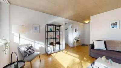 Ein Sitzbereich in der Unterkunft Bright and luminous 1 bedroom flat in downtown