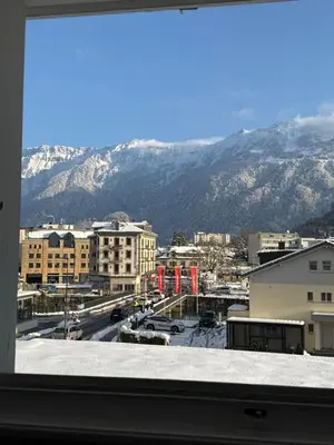 Ein allgemeiner Bergblick oder ein Berglick von der Ferienwohnung aus