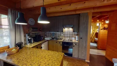 Küche/Küchenzeile in der Unterkunft Vieux Valais VA