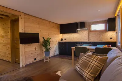 Küche/Küchenzeile in der Unterkunft Chalet Tannegg