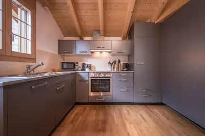 Küche/Küchenzeile in der Unterkunft Apartment Lauberhorn, Luxury with best views