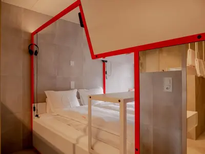 Ein Bett oder Betten in einem Zimmer der Unterkunft The Lab Experiments