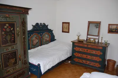 Ein Bett oder Betten in einem Zimmer der Unterkunft CRANS MONTANA LE REGENT APPARTEMENT