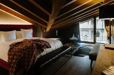 Ein Sitzbereich in der Unterkunft Bergwelt Grindelwald - Alpine Design Resort