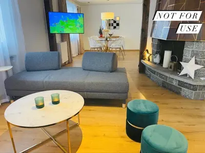 Ein Sitzbereich in der Unterkunft S&P Mountain View Apartment 1