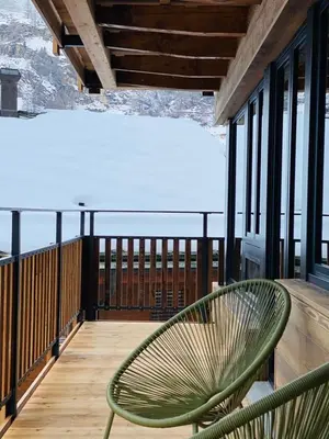 Ein Balkon oder eine Terrasse in der Unterkunft Chalet Bergheimat Zermatt