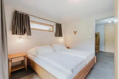 Ein Bett oder Betten in einem Zimmer der Unterkunft Chalet Bergheimat Zermatt