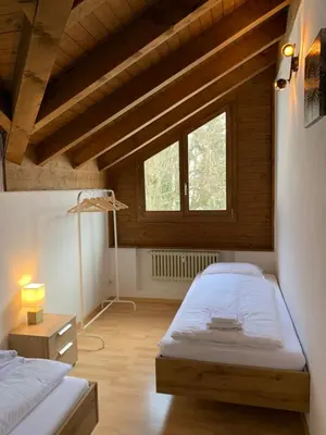 Ein Bett oder Betten in einem Zimmer der Unterkunft Breathtaking Waterfall Apartment nr 3