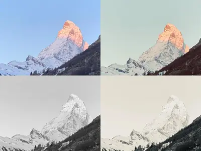 Ein allgemeiner Bergblick oder ein Berglick von der Ferienwohnung aus