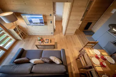 Ein Sitzbereich in der Unterkunft SWISSPEAK Resorts by Pierre & Vacances Premium Vercorin