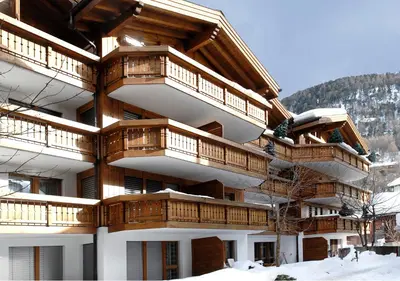 Ein allgemeiner Bergblick oder ein Berglick von der Ferienwohnung aus