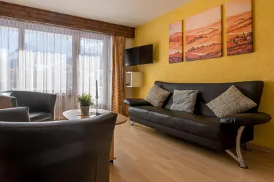 Ein Sitzbereich in der Unterkunft Haus Viola