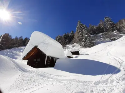 Anniviers : studio avec mezzanine im Winter