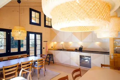 Küche/Küchenzeile in der Unterkunft Ferienwohnung Lochstafel