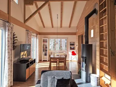 Ein Sitzbereich in der Unterkunft Holiday Home Chalet Ahornen by Interhome