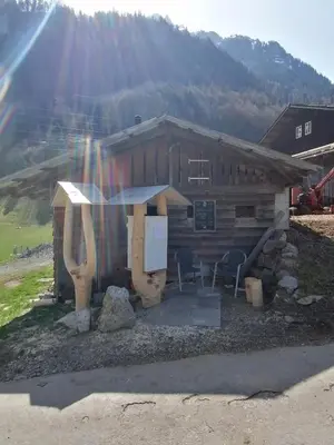 Ein allgemeiner Bergblick oder ein Berglick von der Ferienwohnung aus