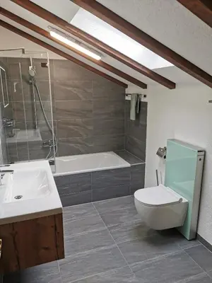 Ein Badezimmer in der Unterkunft Ferienhaus Adonis