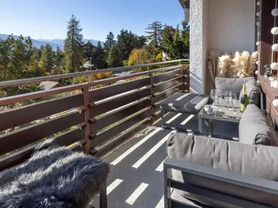 Ein Balkon oder eine Terrasse in der Unterkunft Apartment Lisière-Sud A 17 by Interhome