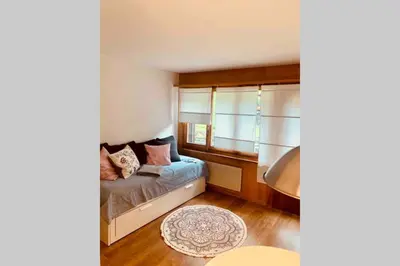 Ein Bett oder Betten in einem Zimmer der Unterkunft Studio im modernen Alpenstyle