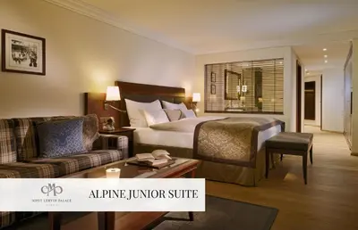 Ein Bett oder Betten in einem Zimmer der Unterkunft Mont Cervin Palace