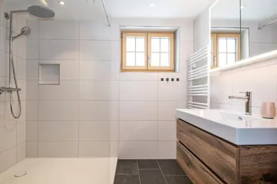 Ein Badezimmer in der Unterkunft Am Strubelweg