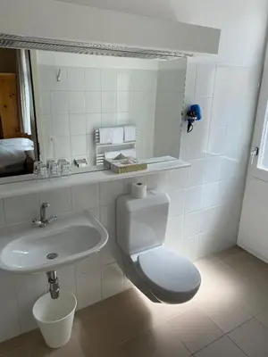 Ein Badezimmer in der Unterkunft Hotel De La Paix