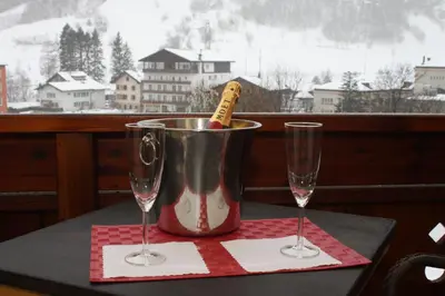 Getränke in der Unterkunft Grichting Hotel & Serviced Apartments