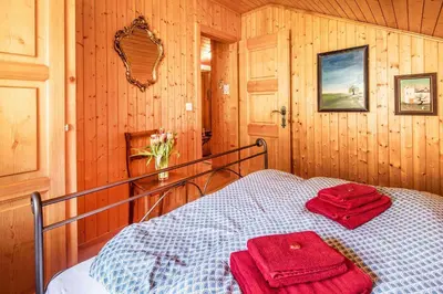 Ein Bett oder Betten in einem Zimmer der Unterkunft Chalet Annabelle