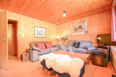 Ein Sitzbereich in der Unterkunft Chalet Castellani Apartment