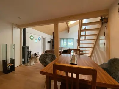 Ein Sitzbereich in der Unterkunft Sunnu-Loft