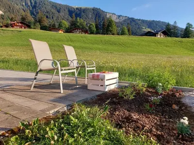 Ein allgemeiner Bergblick oder ein Berglick von der Ferienwohnung aus