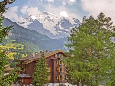 Ein allgemeiner Bergblick oder ein Berglick von der Ferienwohnung aus