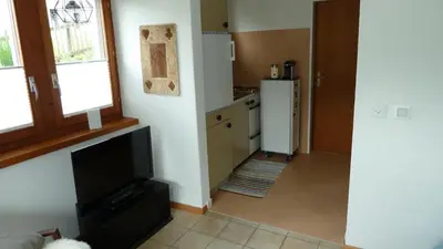 Küche/Küchenzeile in der Unterkunft Holzji