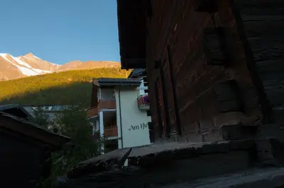 Ein allgemeiner Bergblick oder ein Berglick von der Ferienwohnung aus