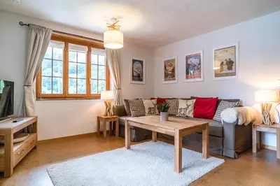 Ein Sitzbereich in der Unterkunft Apartment Rybibach Retreat - GRIWA RENT AG
